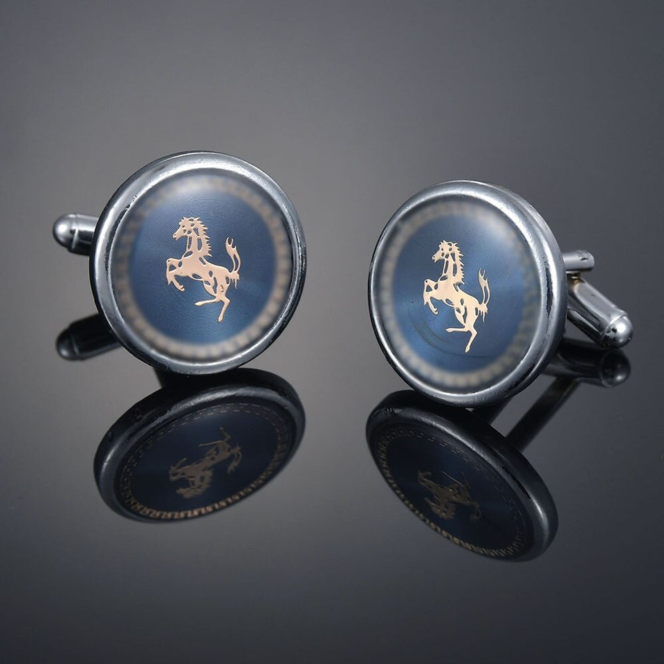 26 Letters A-Z High Quality Brass Silver Color Cufflinks Men's